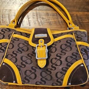 Sophia Caperelli Stylish Yellow and Brown Handbag